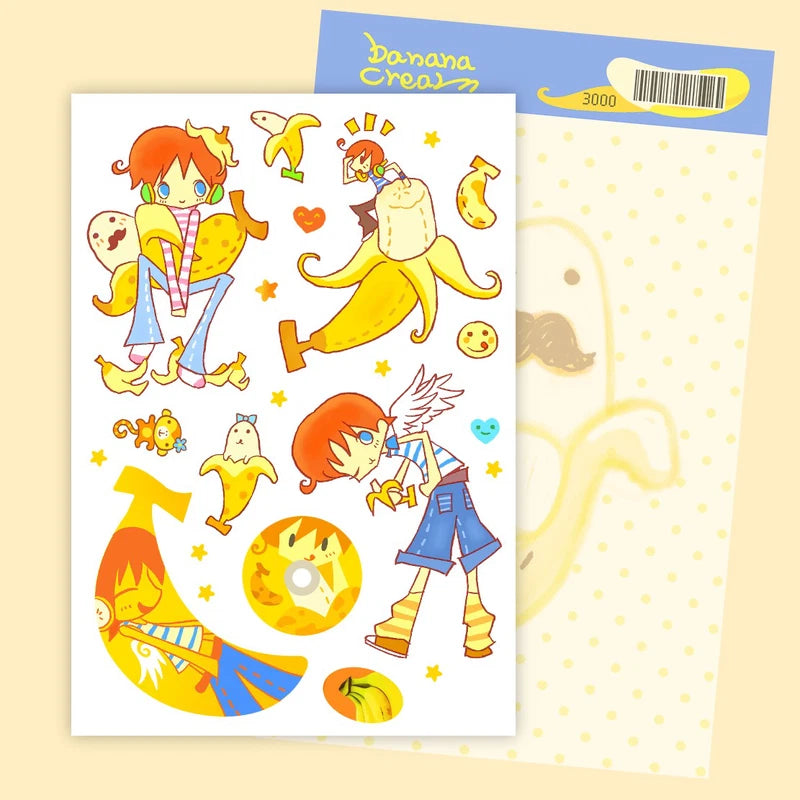 [Jal Ja] Banana Cream Sticker Sheet