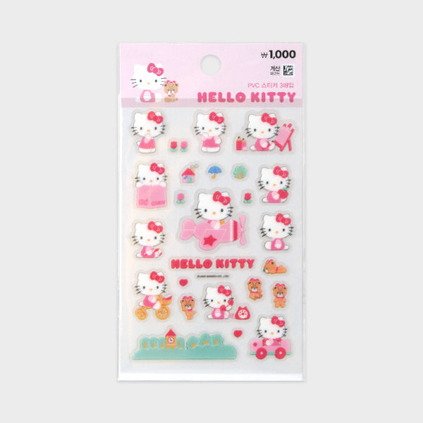 [Stationery Korea] Deco Stickers – Hello Kitty Clear Stickers (3 sheets)
