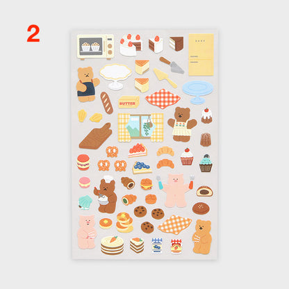 [Stationery Korea] Deco Sticker – 4 sheets (Home Cafe)