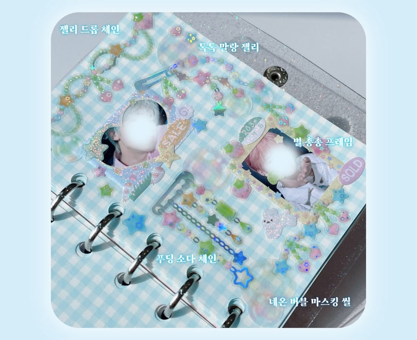 [Cherish 203] Jelly Drop Chain Deco Sticker Sheet