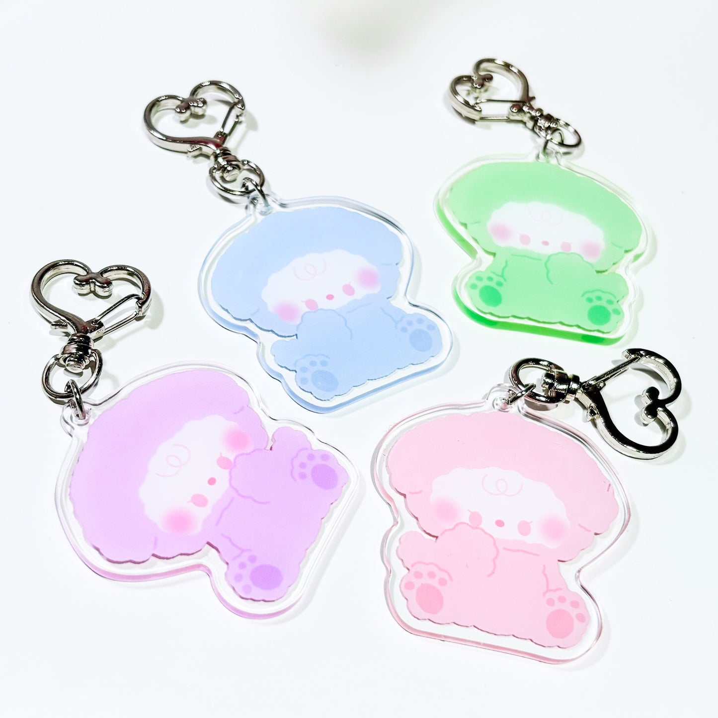 [borahstudio] Fluffy Honey Keychain (4 colors)