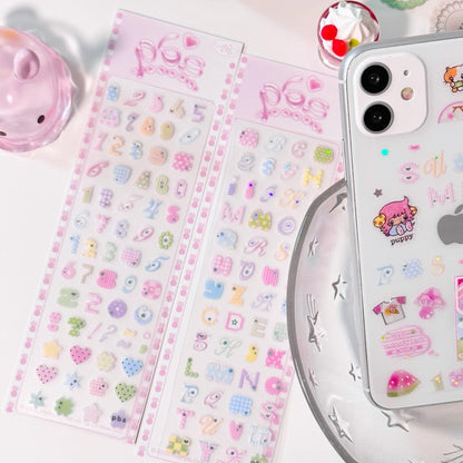 [Pearly Button] Kitsch Pattern Deco Sticker Sheet (2 styles)