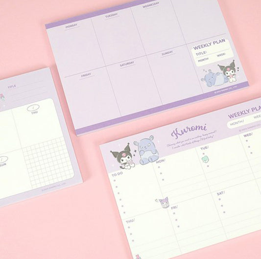 [Sanrio Korea] Kuromi Weekly Life Banner Memo Pad (3 styles)