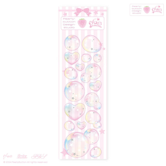 [Pearly Button] Pearly Bubble Deco Sticker Sheet