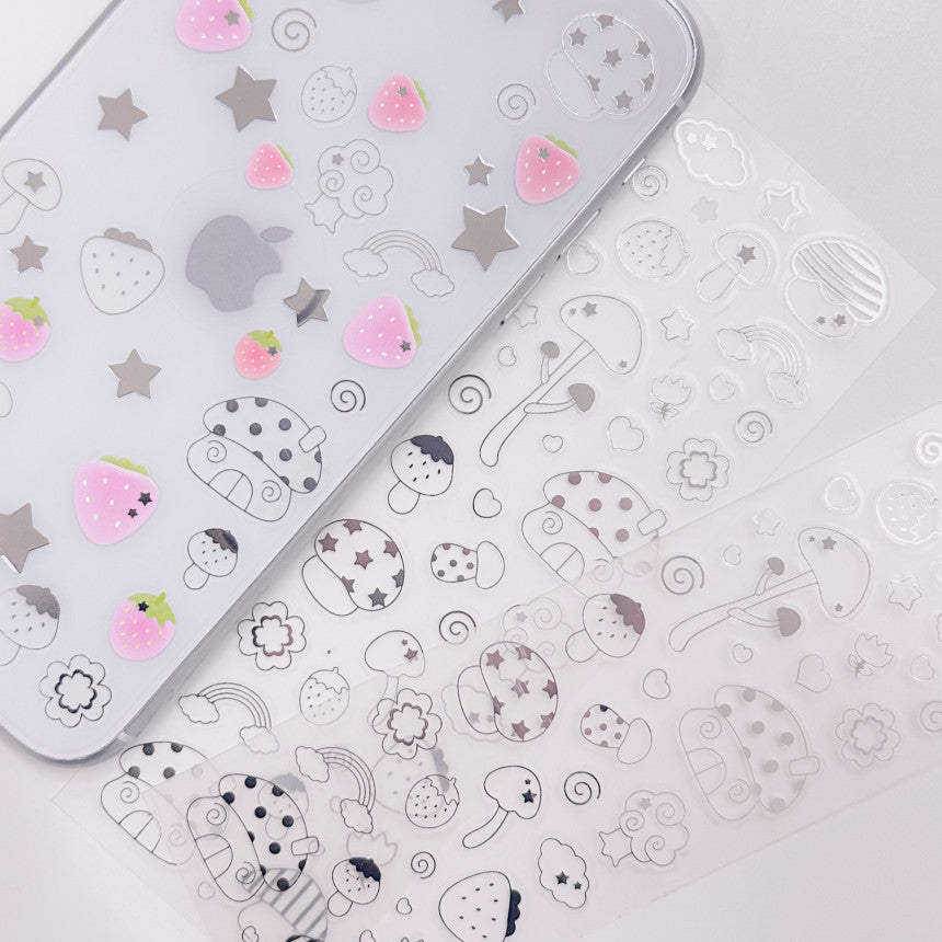 [Pearly Button] Pearly Village Line Deco Sticker Sheet