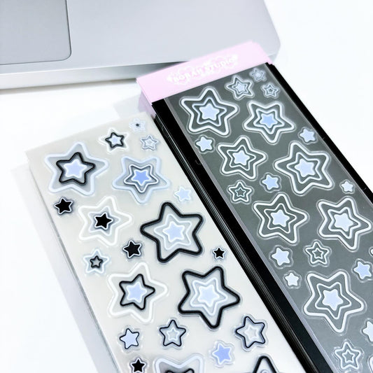 [borahstudio] Shining Star Sticker Sheet (Blue, 2 styles)