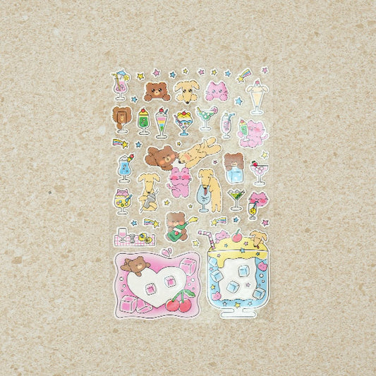 [Stationery Korea] Deco Sticker – 4 sheets (Sparkly Fairy)
