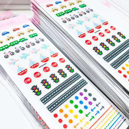 [borahstudio] Travel Icons Sticker Sheet