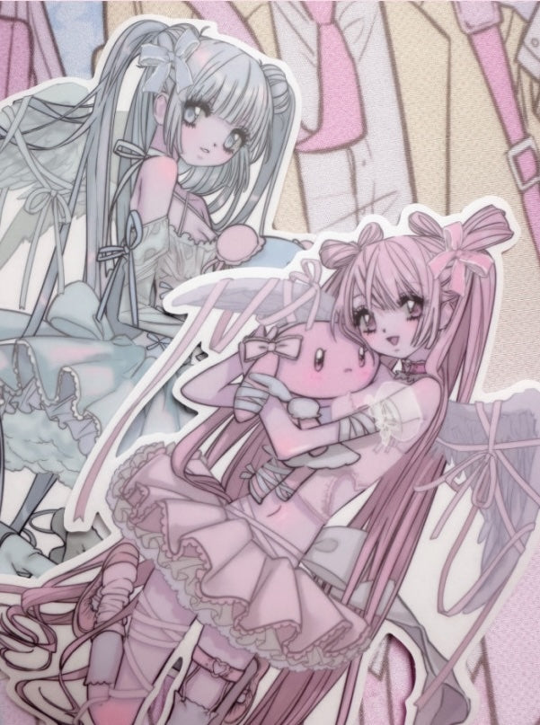 [Domi World] Dodomimi Angel Ribbon (Transparent Sticker)