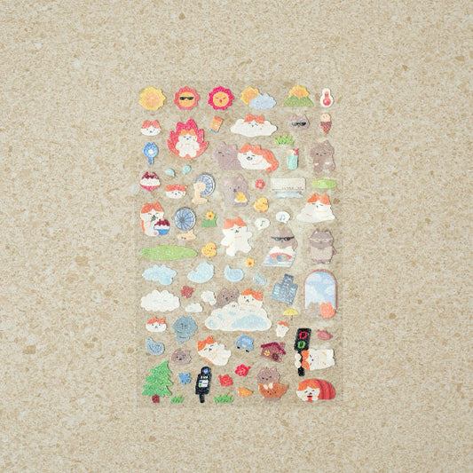 [Stationery Korea] Deco Sticker – 4 sheets (Weather Stickers)