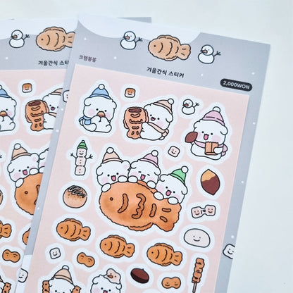 [My Mousse] Winter Snack Deco Sticker Sheet