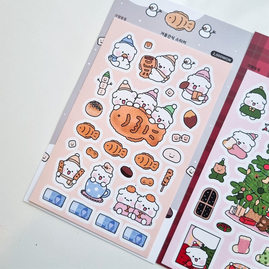 [My Mousse] Winter Snack Deco Sticker Sheet