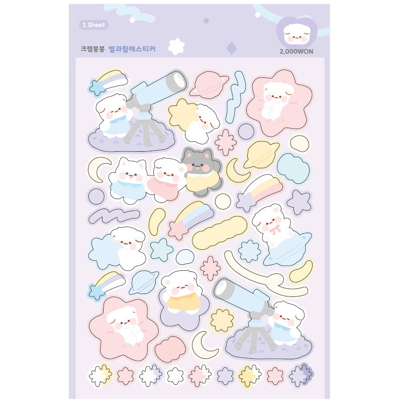[My Mousse] With the Stars Deco Sticker Sheet