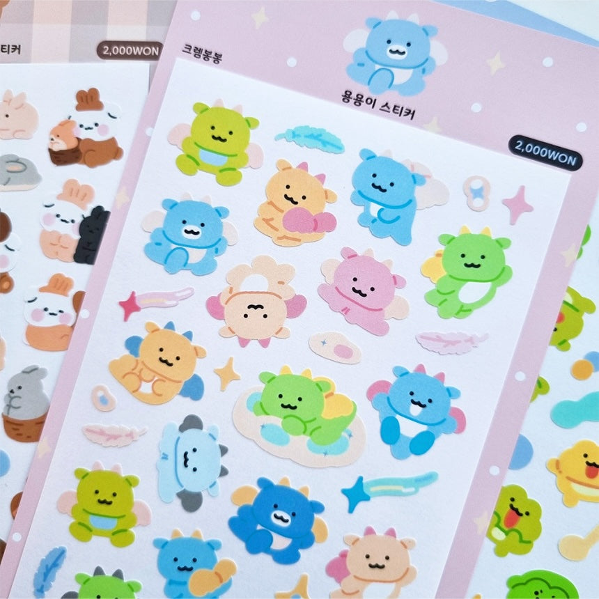 [My Mousse] Dragon Yongyong Deco Sticker Sheet