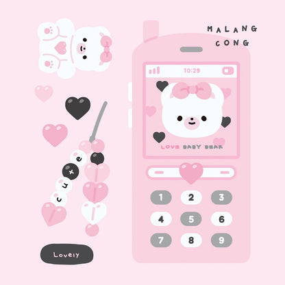 [말랑콩] Phone Mini Seal Sticker