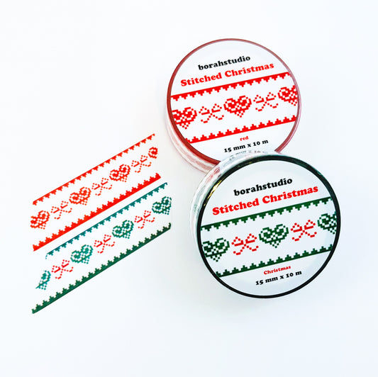 borahstudio Stitched Christmas Washi Tape