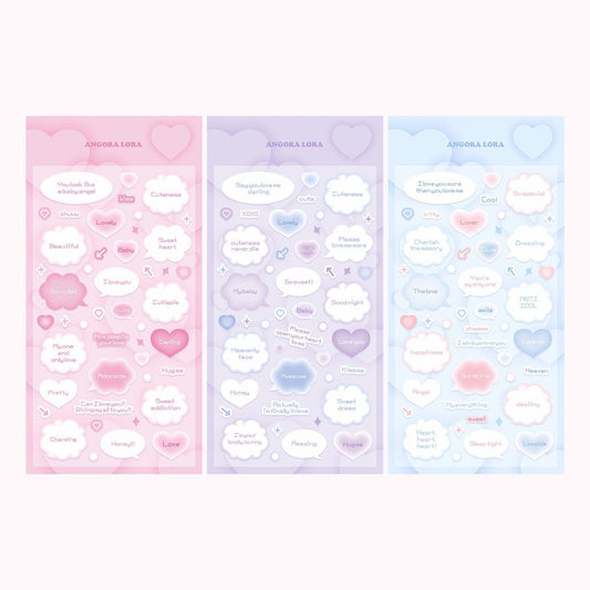 [Angora Lora] Pastel Speech Bubble Sticker
