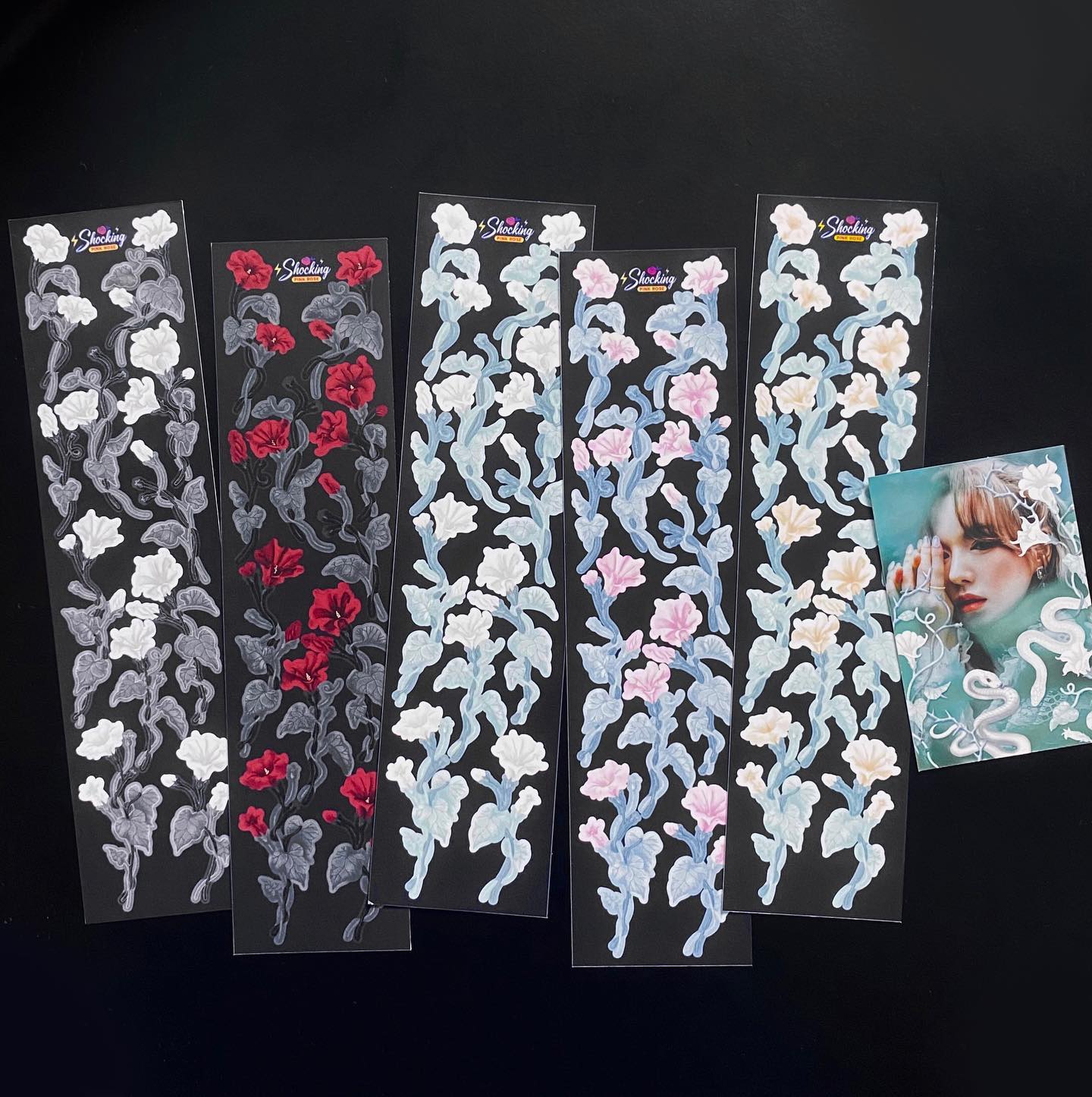 [Shocking Pink Rose] Moonflower Deco Sticker – It's Deco Day