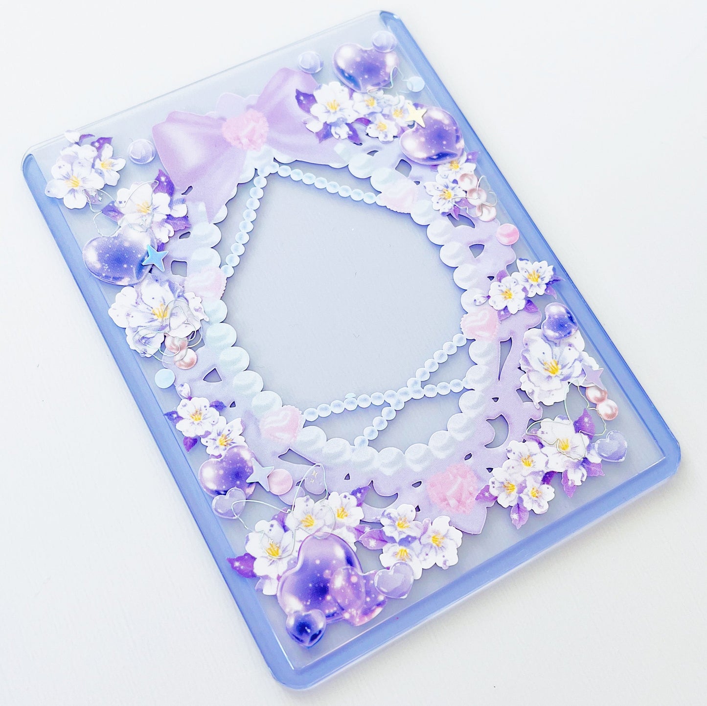 borahstudio Pastel Purple Elegant Toploader Mirror Frame