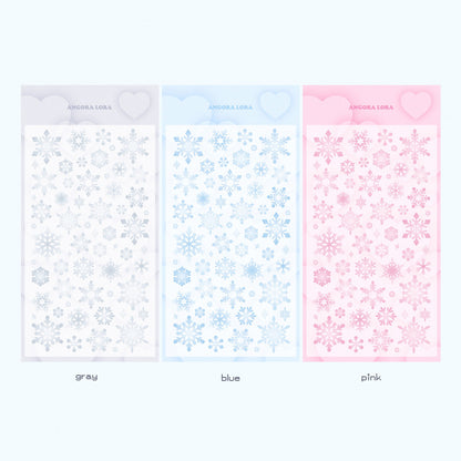 [Angora Lora] NEW Snowflake Deco Sticker (3 colors)