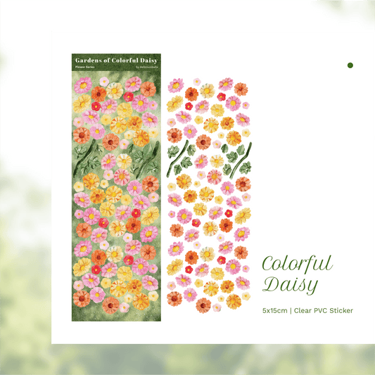 [Dailylouisbella] Gardens of Colorful Daisy Deco Sticker