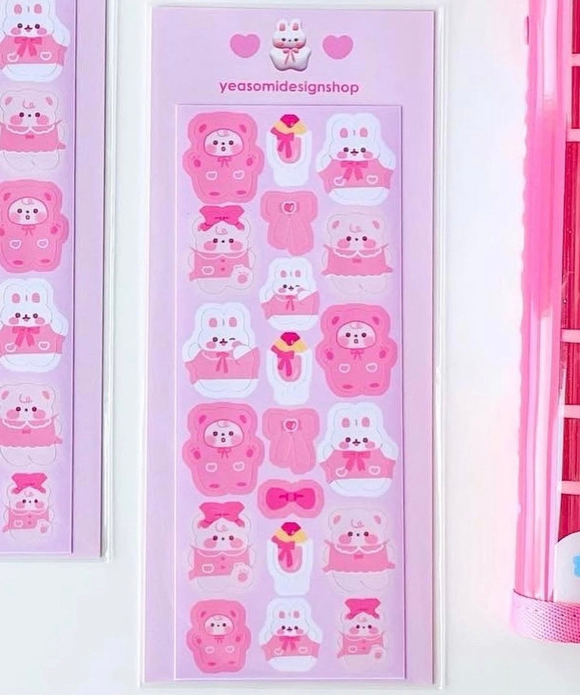 [Yeasomi] I Like Pink Ribbon Deco Sticker