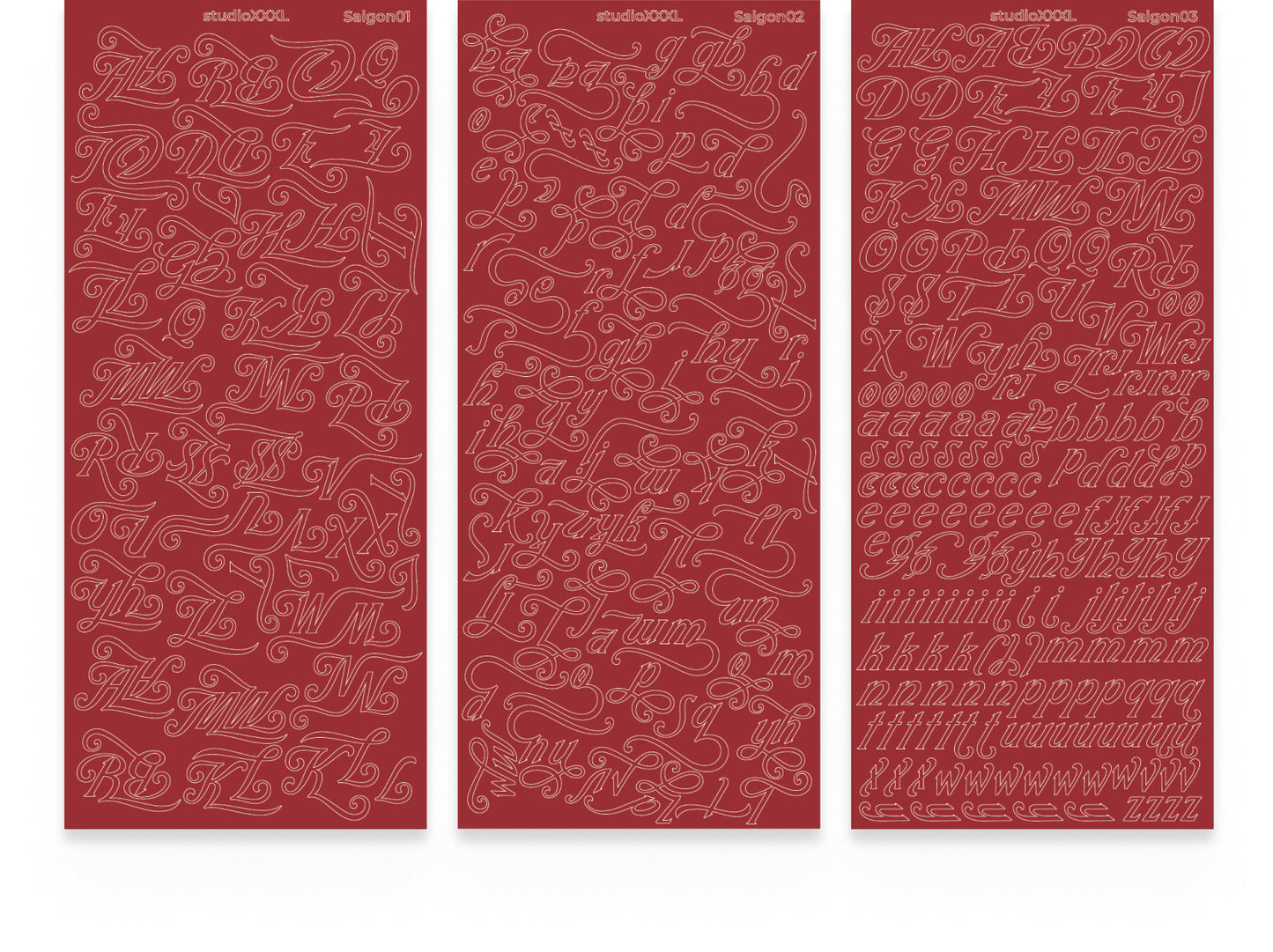 [StudioXXXL] Letter Sticker Saigon (7 colors, 3 sheets per set)