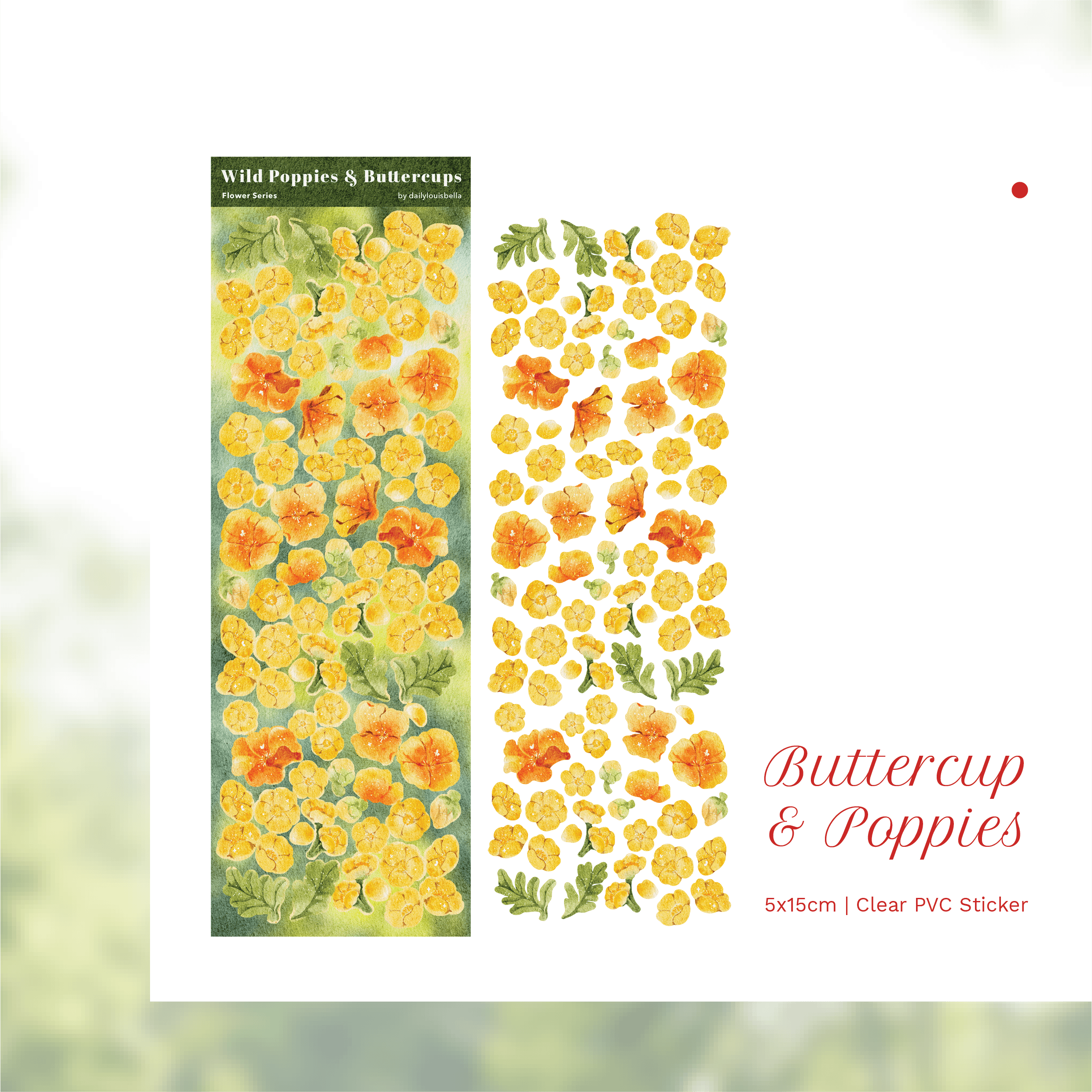 [Dailylouisbella] Poppy & Buttercup Deco Sticker – It's Deco Day