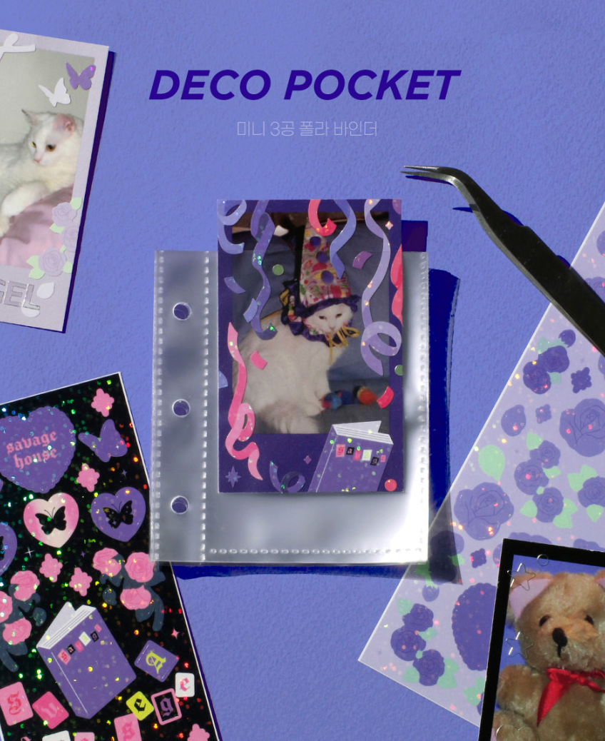 BEOND Deco Pocket Mini 3 Ring Polaroid/PC Binder REFILL
