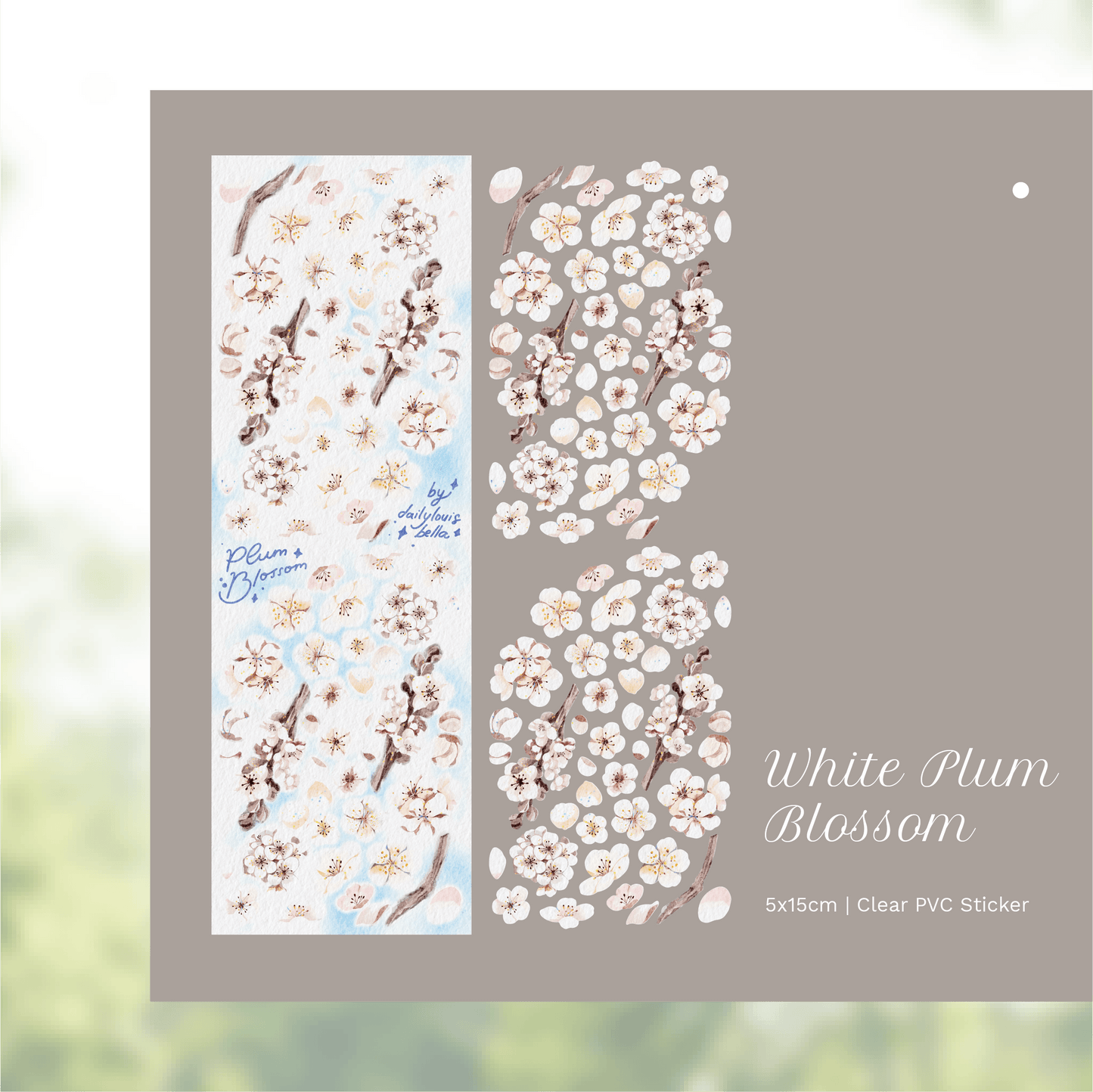 [Dailylouisbella] White Plum Blossom Deco Sticker