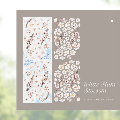[Dailylouisbella] White Plum Blossom Deco Sticker