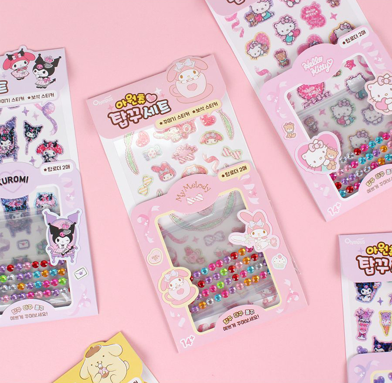 [SanrioKorea] Hologram Toploader Deco Set (6 styles)