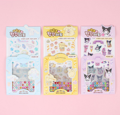 [SanrioKorea] Hologram Toploader Deco Set (6 styles)