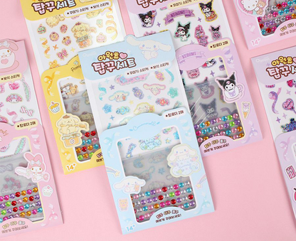 [SanrioKorea] Hologram Toploader Deco Set (6 styles)