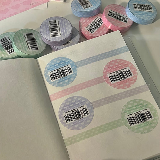 [waytoofetch] heart confetti washi tape (thin, 4 colors)