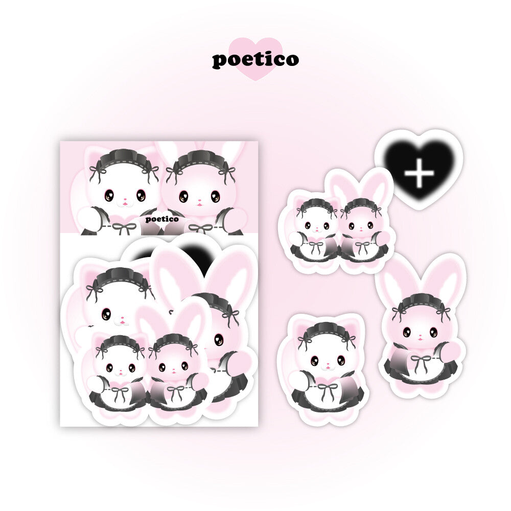 Poetico korea store sticker set