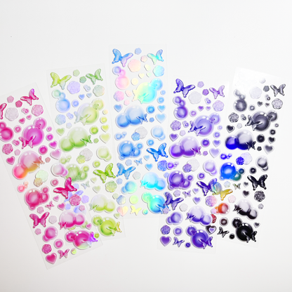 [Cherry and Night] Jewel Butterfly Sticker (5 colors)