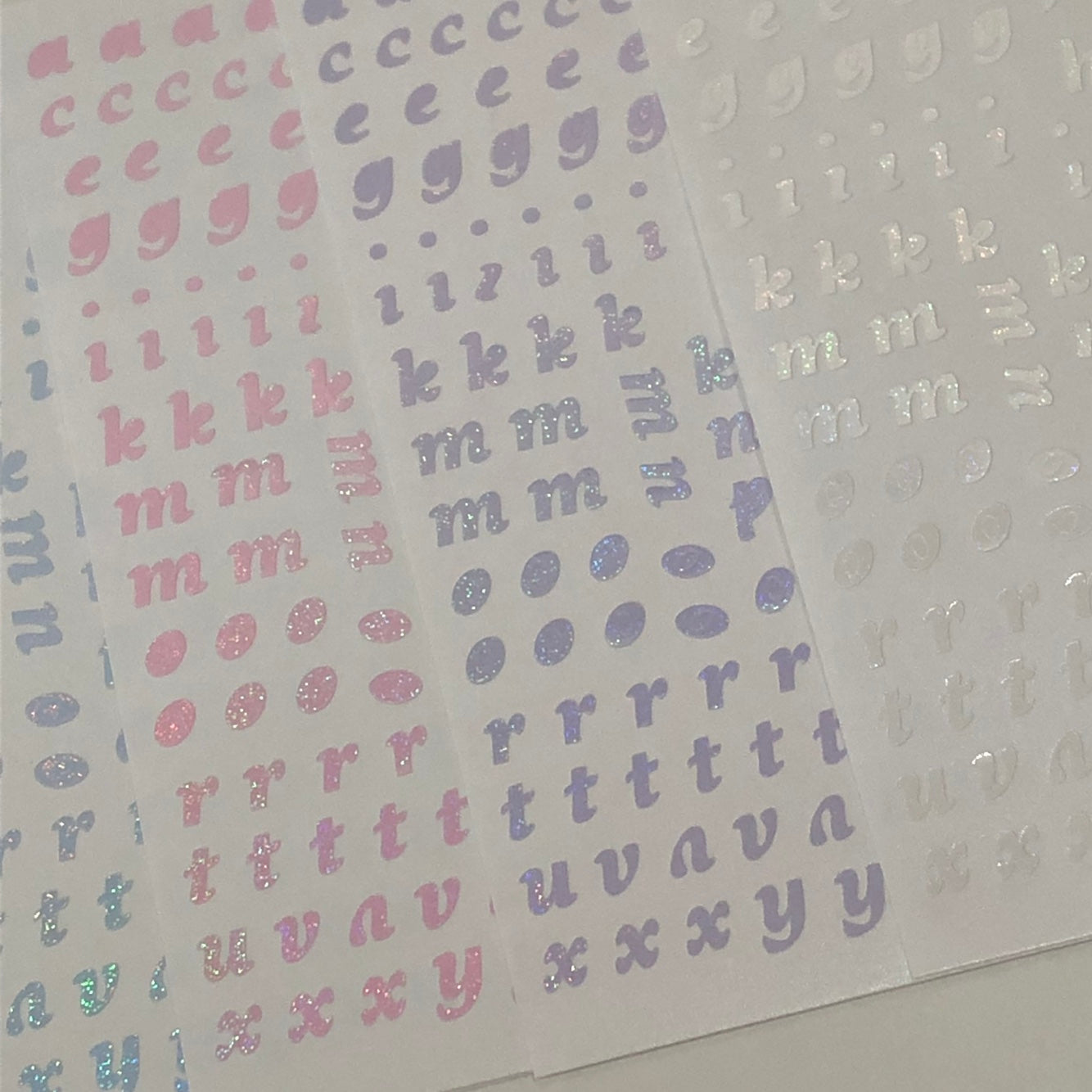 [waytoofetch] soft love alphabet + number sticker pack (8 stickers)